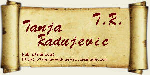 Tanja Radujević vizit kartica